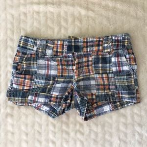 Bebop plaid linen quilted shorts